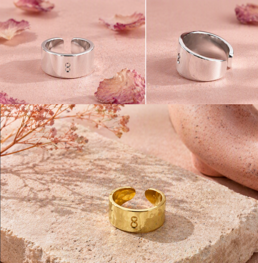 Bague ajustable en acier inoxydable 316L
